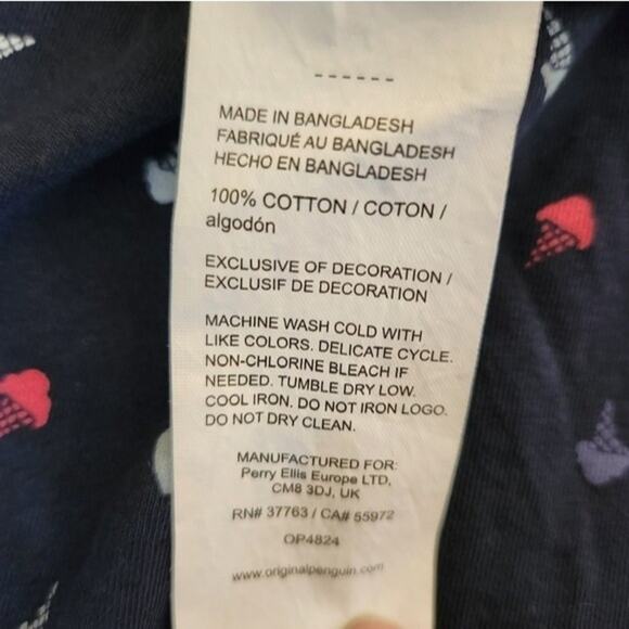 Penguin By Munsingwear Women's Tee Small Ice Cream Pattern Original Penguin - Picture 6 of 6